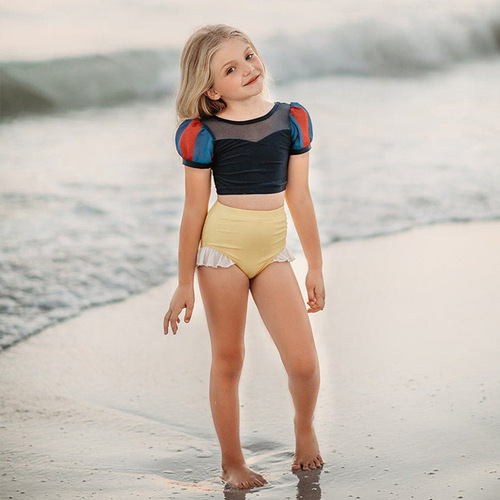  new style children's split swimsuit Cinderella Snow White Rapunzel dress cute one piece drop shipping