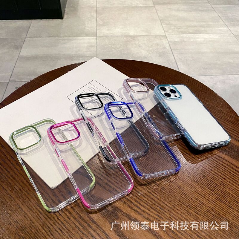 iPhone16Promax 2色 TPU 高透明携帯電話ケース Apple 17 ハードウェア落下防止金属保護カバーに適しています。|undefined