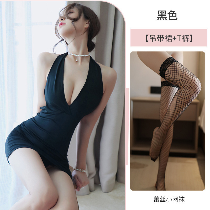 블랙 + 망사 스타킹
