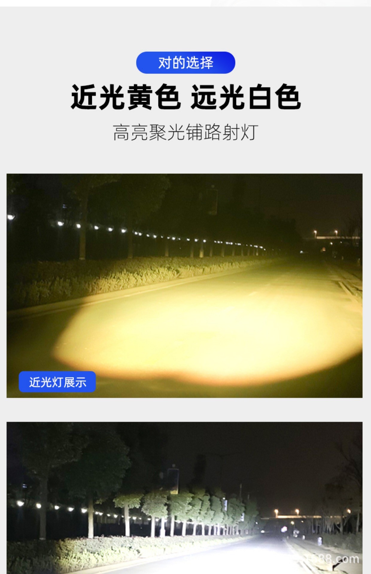 M6 Big Face Cat Motorcycle Led High-Brightness Light with Lens, Integrated High and Low Beam Headlight, Super Bright