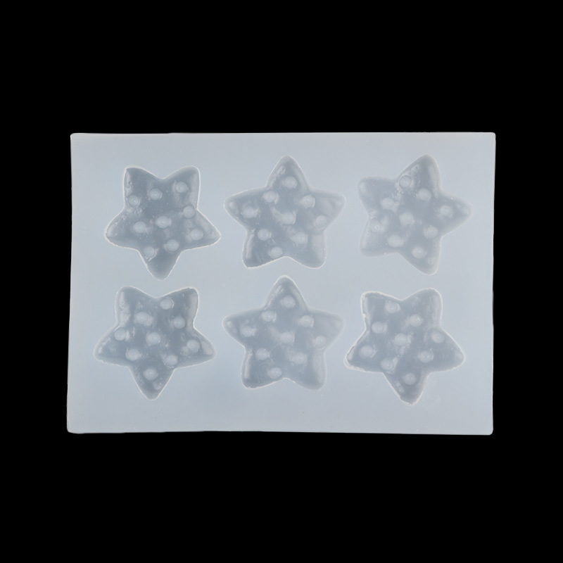 Nueva galleta amor estrella de cinco puntas redonda forma cuadrada fondant pastel molde de silicona bricolaje hecho a mano comida y juego Decoración