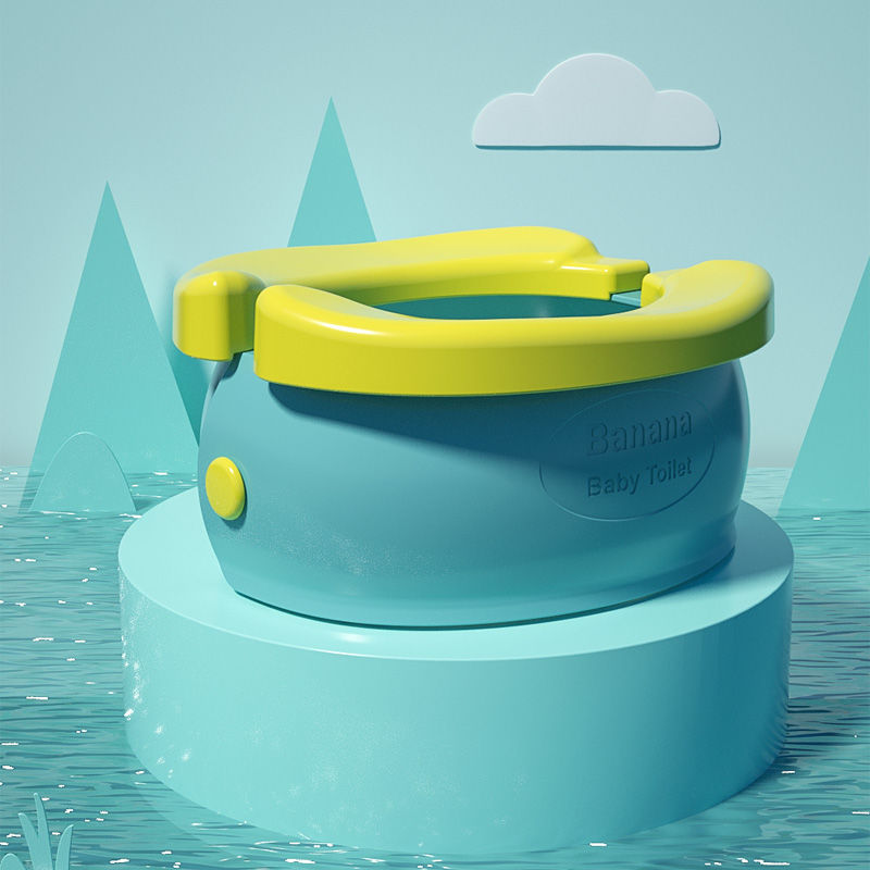 Baño portátil plegable para niños, con forma de plátano, para almacenamiento, para usar en el coche, cubo de orina para bebés, orinal portátil para bebés.