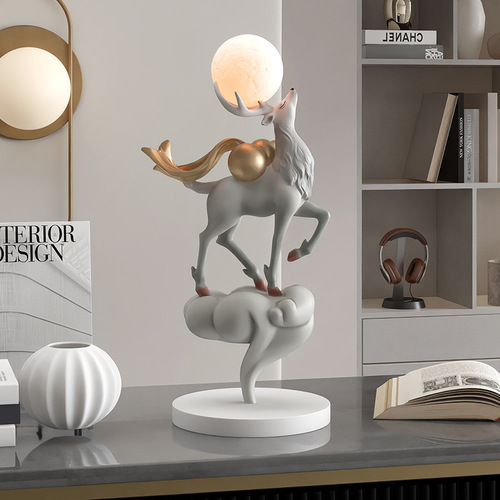 New Chinese style gourd deer ornaments living room entrance home decorations bedroom bedside night light New Year housewarming gift