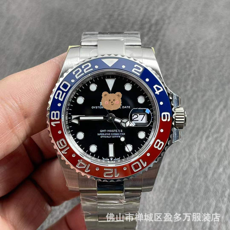 Greenwich GD Factory Red and Blue Coke Circle Inter Rice Circle Sprite Circle Luminous Ceramic Circle Mechanical Watch Business Men