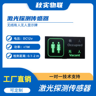 Toilet Occupies Unmanned Display Bathroom Creative Luminous LED Listing Bathroom Smart Sensor Door Screen