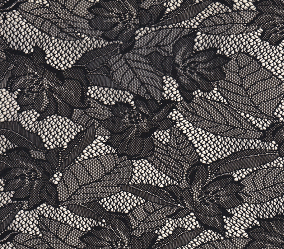 锦氨弹力蕾丝面料批发树叶针织提花布女装蕾丝布料礼服辅料批发