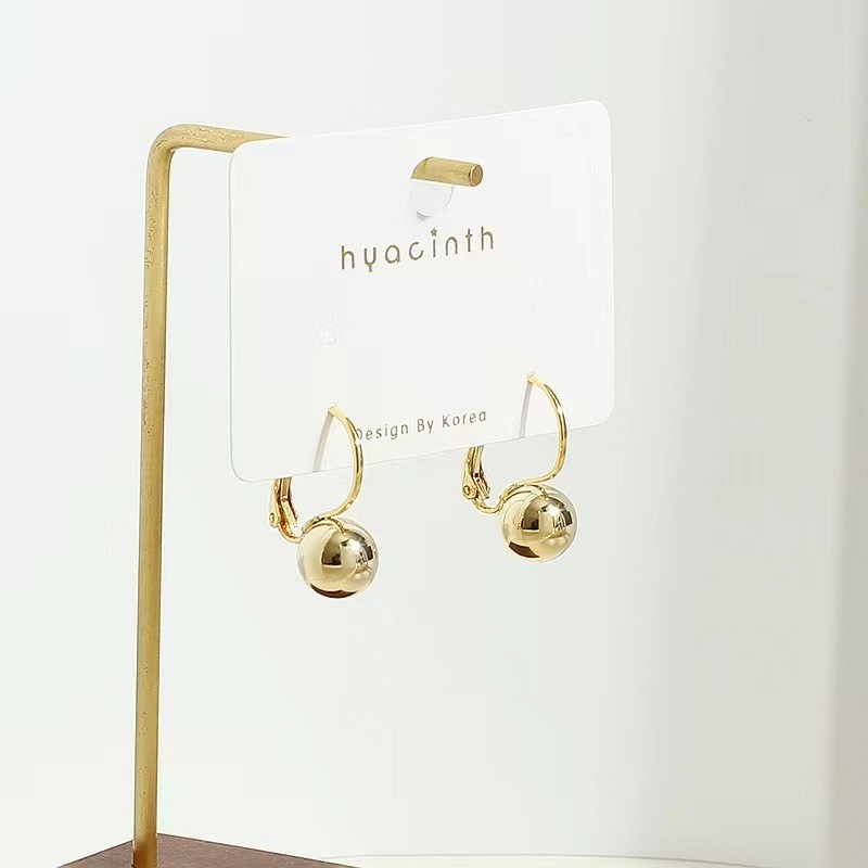 13g Weight 1 Pair Retro Ball Plating Alloy Earrings