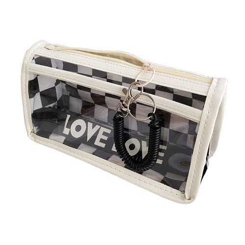 Pen bag Japanese super large capacity pencil case stationery box elementary school student junior high school ins style simple high school student stationery bag