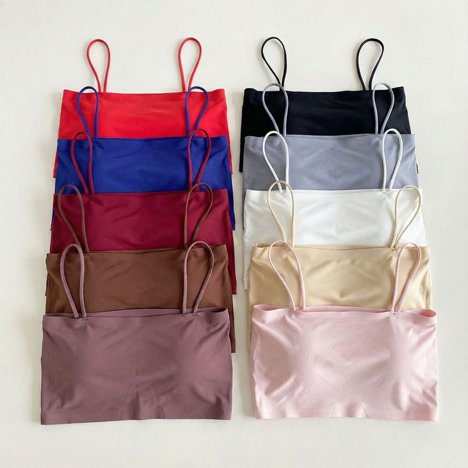 Sweet and Cute Style Camisole Bra for Women, Thin Molded Cup, Beautiful Back, Vest-Style Bustier Top