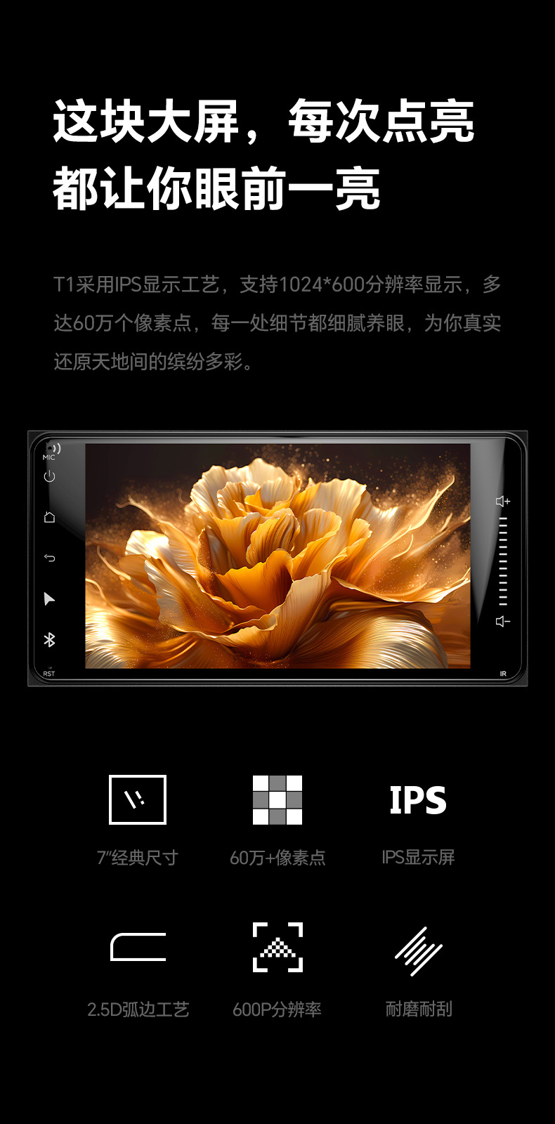 Suitable for Toyota 7 Corolla Universal Gps Car Navigation System with Large Central Control Screen and Integrated Carplay
