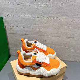 欧洲站2023老爹鞋松糕厚底运动休闲板鞋大波浪面包鞋情侣增高女鞋