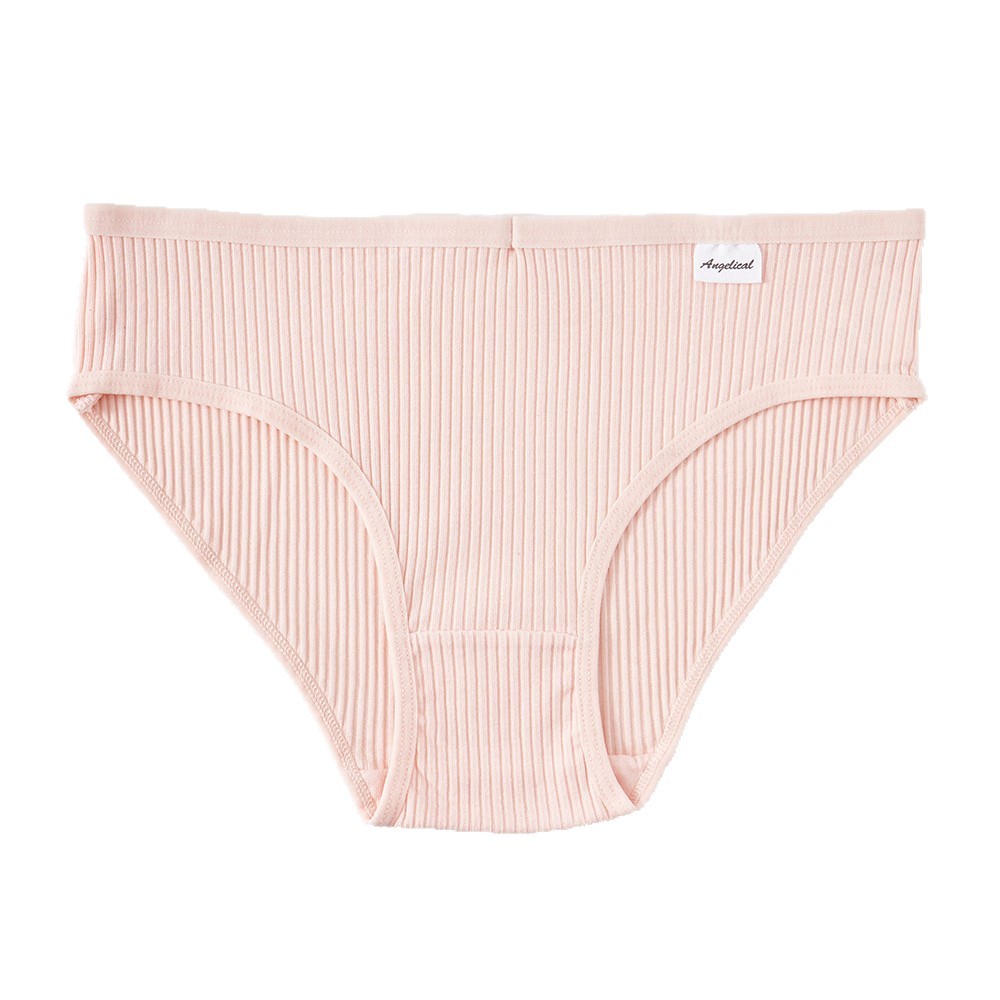 Transfronterizos exclusivos para mujeres algodón bactérico panty de algodón para niñas de cintura media simple de color sólido para niñas sin marcas