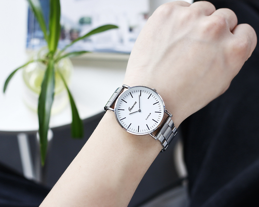 cinturino sia da uomo in acciaio che da donna, orologio al quarzo semplice e ultrasottile wo,_voghion.com