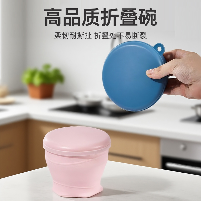 Folding handheld children's travel tableware for traveling