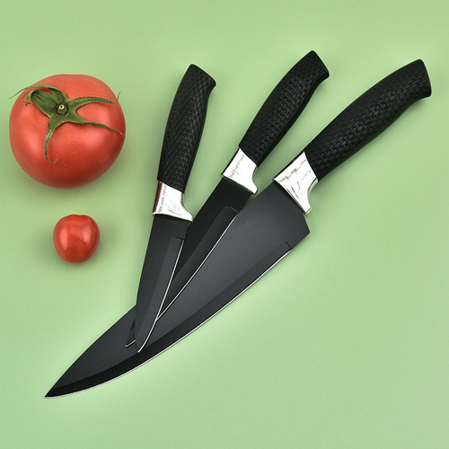 New Model Net Handle Four-Piece Kitchen Stainless Steel Painted Chef Knife Sharp Meat Cutting Knife Skinning Fruit Knife
