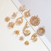 复古宫廷风 电镀带针隔片保色吊坠diy手工简约饰品耳环挂件