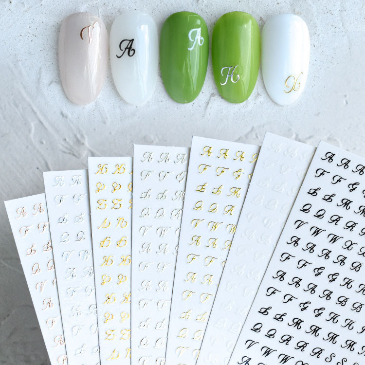 Internet Celebrant New Bronzing Nail Art Stickers Russian Symbols Alphanumeric 3d Laser Nail Stickers Jewelry Small Decals Internet Celebrant New Bronzing Nail Art Stickers Russian Symbols Alphanumeric 3d Laser Nail Stickers Jewelry Small Decals