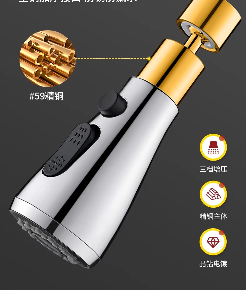 Kitchen faucet splash-proof water extension device, sink universal joint for extending, special universal nozzle shower head undefined