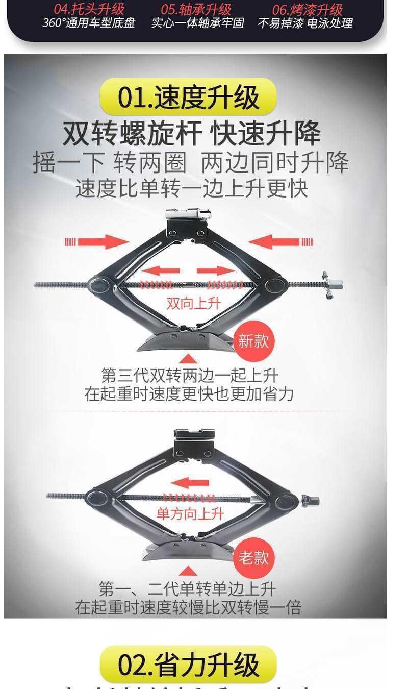 3-Ton Car 0kg Top Hand-Cranked Car with 2-Ton Tire-Changing Special Tool Suv Car Tool Set