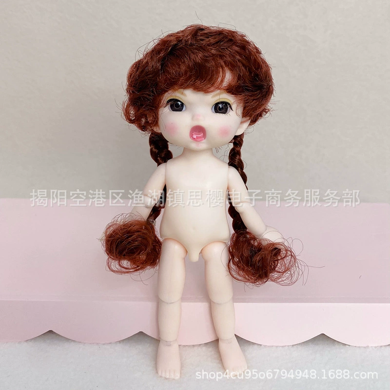 16–17 см кукла-голова Naked Doll, OB11, замена тела 8-точечный BJD, девочка с 13 суставами, смена макияжа