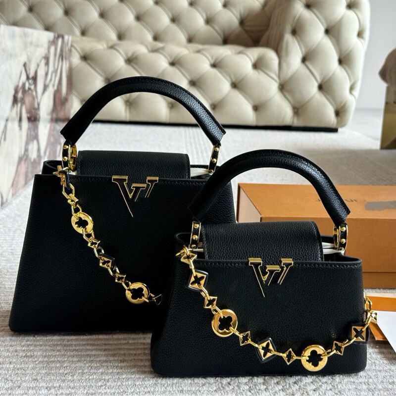 New Designer Bag Capucines Bb Capucines Bag Top Layer Cowhide Dynamic Chip Steel Hardware Luxury Brand