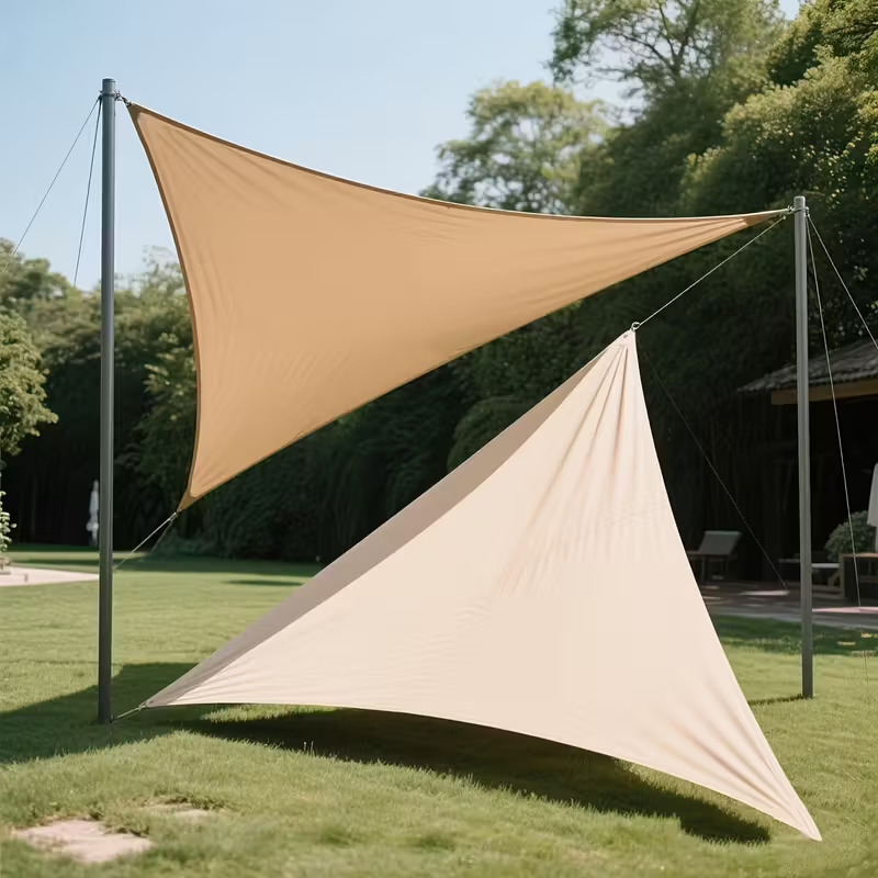 Xiyin Temu Cross-Border Outdoor Canopy in Stock, Rectangular Sunshade Sail, 420D Oxford Cloth Sunshade Sail, Triangular Shape