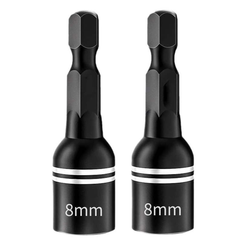 Оптовая продажа: Усиленный магнитный шестигранный самонарезающий шуруп-бит 8 мм для электродрели, с усиленным магнитом