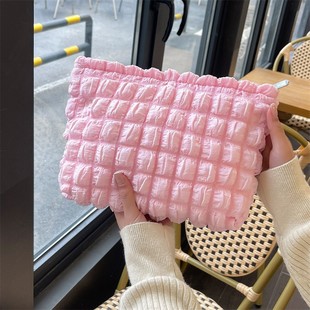 Bubble Cloud Portable Large Capacity Cosmetic Bag Travel Toiletry Bag High-End Liner Bag Clutch Bag