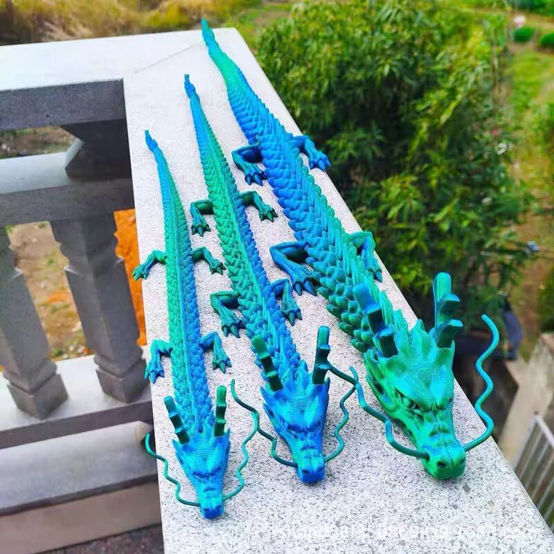 3d打印中国龙关节可活动小神龙夜市摆摊爆款3d打印的玩具镭射多色|undefined
