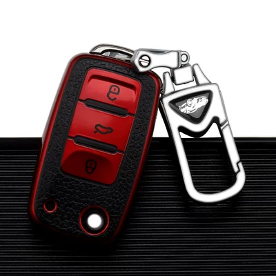 Car key bag | Cool Santana Car Key - volkswagen-a-folding-3-key-vitality-red-single-shell-upgrade-anti-lost-metal-buckle