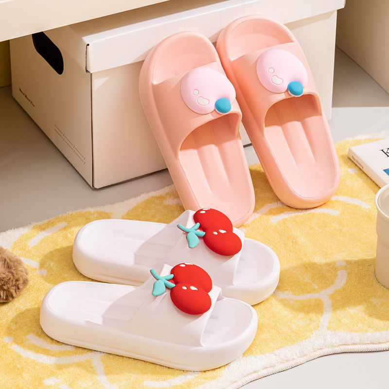 Cross-Border Eva Ultra-Light Sandals for Women to Wear in Summer, Cute Fruit Double Straps, Thick Soles, Indoor Home Bath