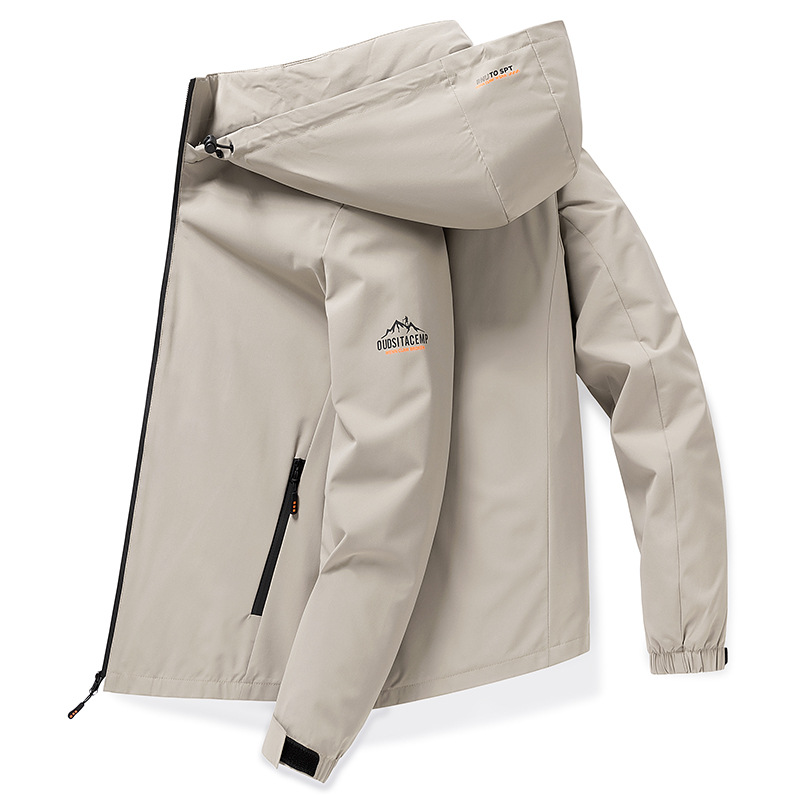 2024 primavera y otoño chaqueta de los hombres al aire libre chaqueta a prueba de viento chaqueta casual delgada más tamaño chaqueta de fábrica al por mayor