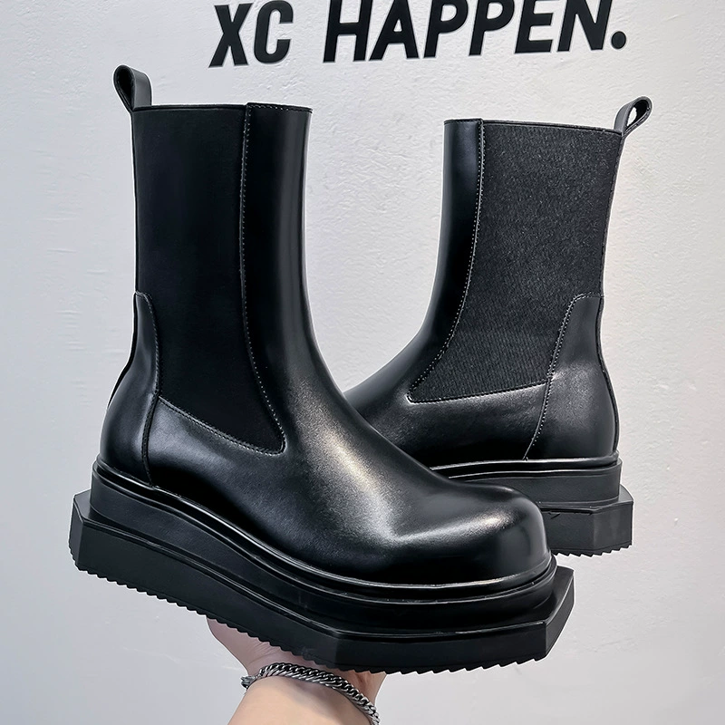 Обувь Мартенсы Челси (Martens) из кожи, трендовая платформа, унисекс 36–44