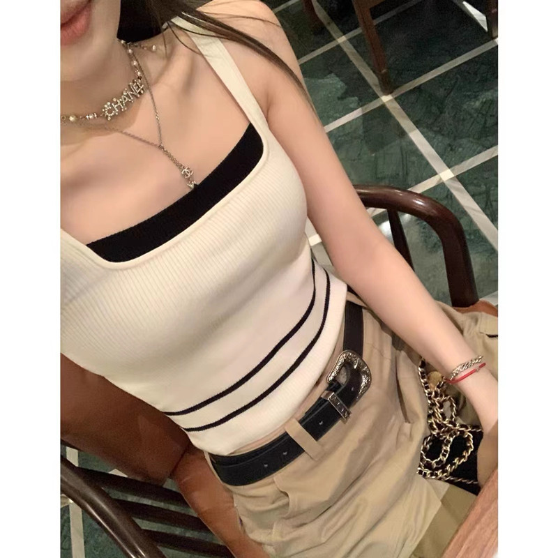 So Easy to Wear, Refreshing Tencel Wool Faux Two-Piece Stretch Knit Vest for Women, Spring Inner Wear Top, Elegant, Casual and Versatile So Easy to Wear, Refreshing Tencel Wool Faux Two-Piece Stretch Knit Vest for Women, Spring Inner Wear Top, Elegant, Casual and Versatile