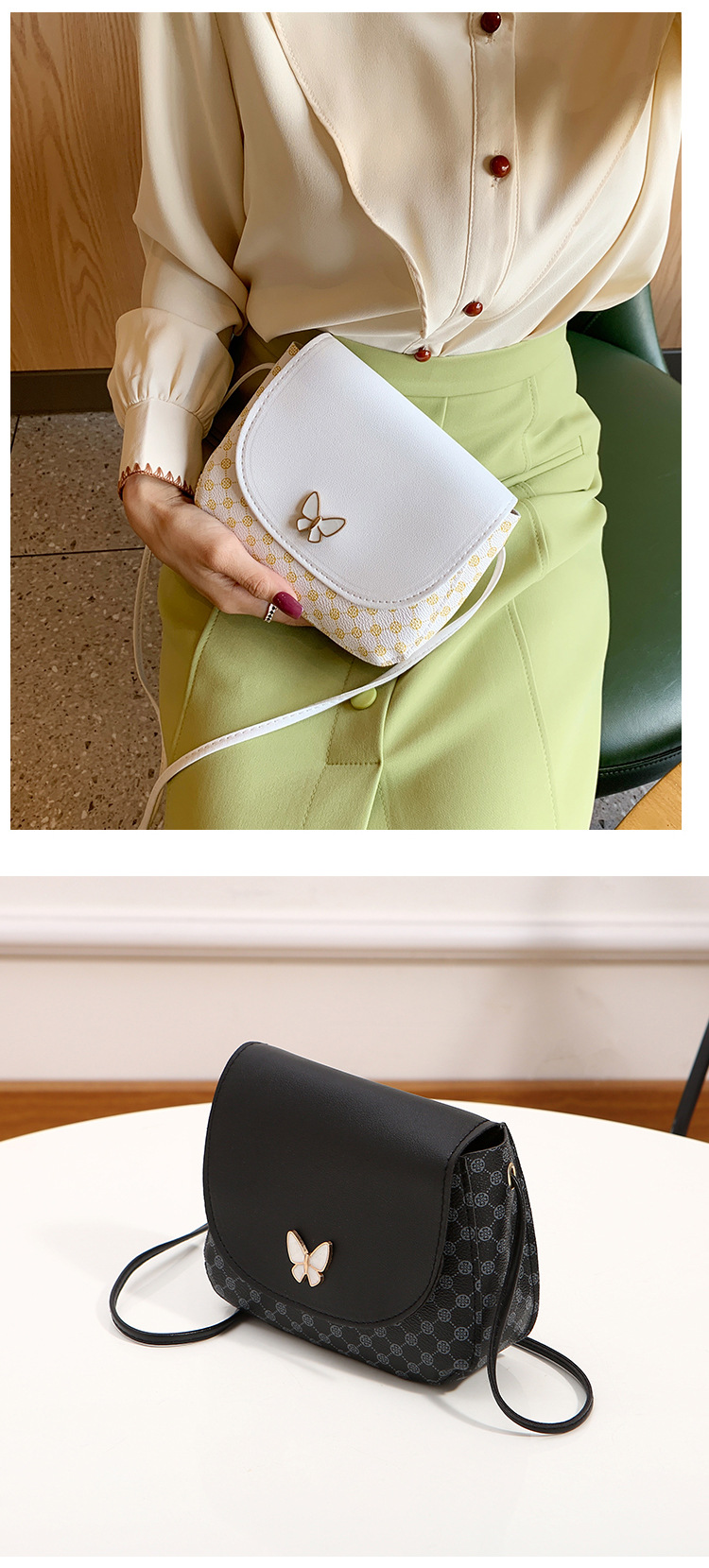 141g Weight Synthetic Leather Lining Material Magnetic Buckle Closure Type Single Shoulder Strap Strap Type Dome Bag Bags Type Casual Occasion Pu Leather Material Women's Backpack Backpack Butterfly Pattern All Seasons Season Women'S Gender Fashion Style Shell Shape Women's All Seasons Pu Leather Fashion Dome Bag