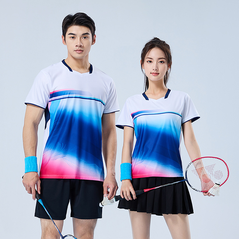 New Badminton Clothes Men and Women Players Quick-drying Breathable Sports Adult Top Table Tennis Quick-drying suit Training Clothes