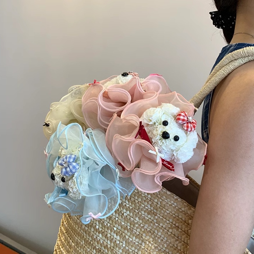 Regalos del día del maestro lindos flores creativas perros de flores de lápiz de bola de firma de primavera primavera suministros de boda