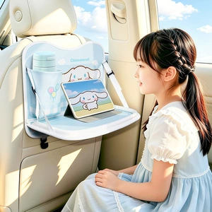 Car trash bag storage bag, car seat back bag, touch-screen transparent pocket storage bag, foldable dining table storage bag