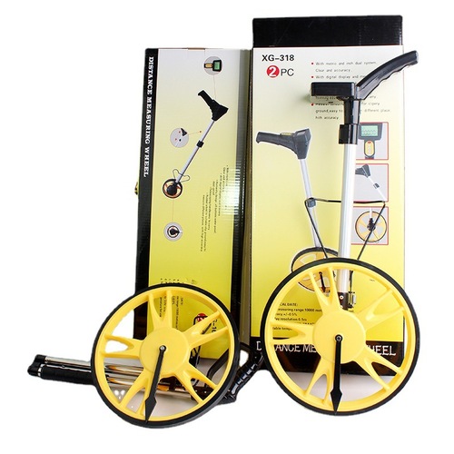 Hardware measuring tool meter counter handheld mechanical distance measuring wheel size digital display folding hand guess meter distance measuring wheel