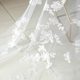 Three-dimensional butterfly flower embroidered mesh fabric clothing lace fabric wedding dress skirt embroidered veil curtain
