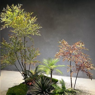 Artificial plant simulation nantianzhu bonsai bionic green plant bonsai artificial tree decoration landscape