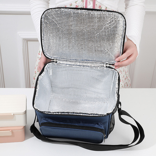 Manufacturer's portable fresh-keeping insulation bag, Oxford cloth portable shoulder lunch bag, lunch box bag, outdoor picnic bag, ice bag
