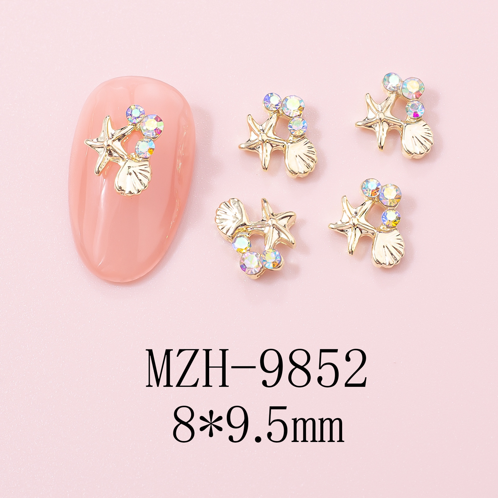 5g Weight Nail Decoration Accessories Nail Supplies 10 PCS/Package Quantity Alloy Material Star Pattern Cute Style Cute Star Alloy Nail Decoration Accessories 10 PCS/Package 2