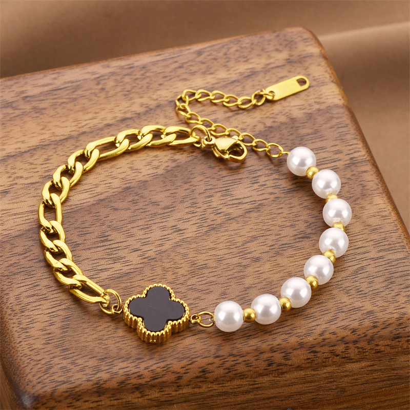 Joyas transfronterizas europeas y americanas Pulsera de acero de titanio de todo fósforo Versión coreana del temperamento bohemio Pulsera de acero de titanio que no se desvanece Joyería femenina