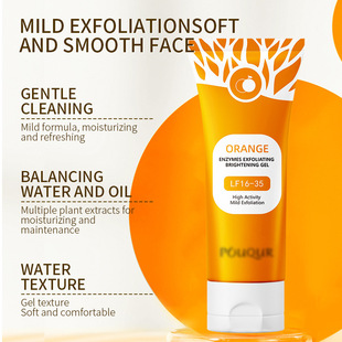 Cross-border Orange Enzyme Exfoliating Gel Cleansing Facial Dead Skin Body Rubbing Mud Po Facial Cleanser for Foreign Trade