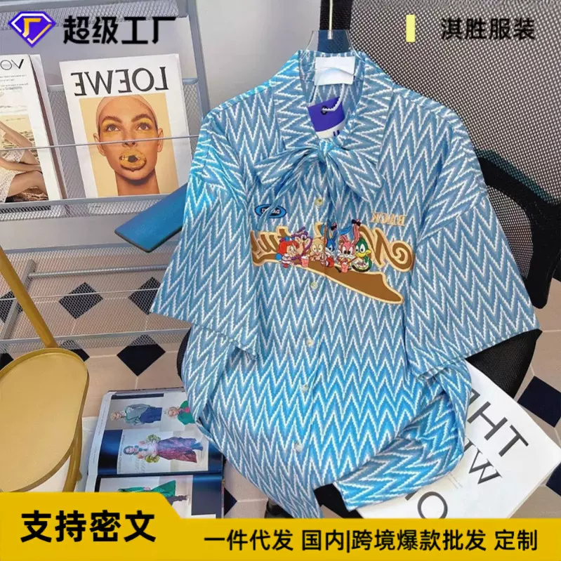 夏季慵懒休闲潮五分袖新款男港风衬衫潮流帅气青春流行标准ins