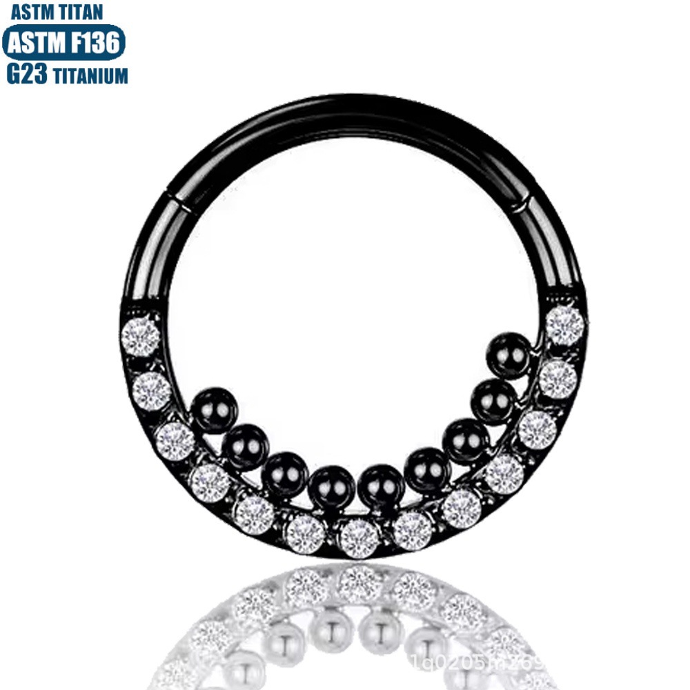Silver pointed spike labret stud material detail