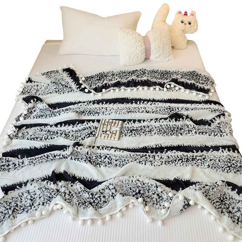 2025 catiónico de dos colores Jacquard Star Velvet Dream Small Ball Tapestry Sofá Home Tapestry Air Conditioning Tapestry Simplified