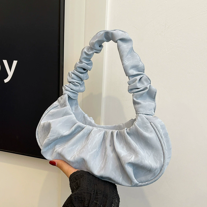 Плечная сумка one-shoulder, сумка подмышечная с рюшированной ручкой, компактная 20,75×6,25×9,25 см