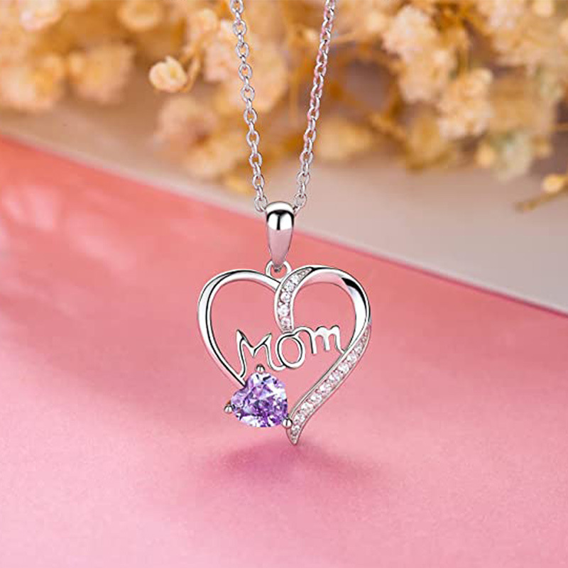 Daily, Street Occasion Copper Material Simple Style Shiny Letter Heart Shape Copper Inlay Zircon Pendant Necklace